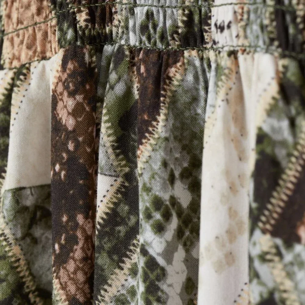 H&M snake print dress with smocking - Picture 2 of 6